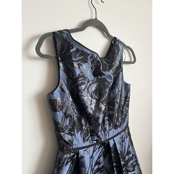 Kay Unger Peony metallic jacquard Jackie Midi Dress Size 2 - Picture 5 of 12